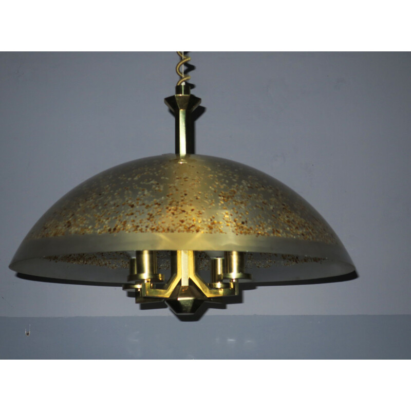 Vintage hanging Lamp in Brass 1950