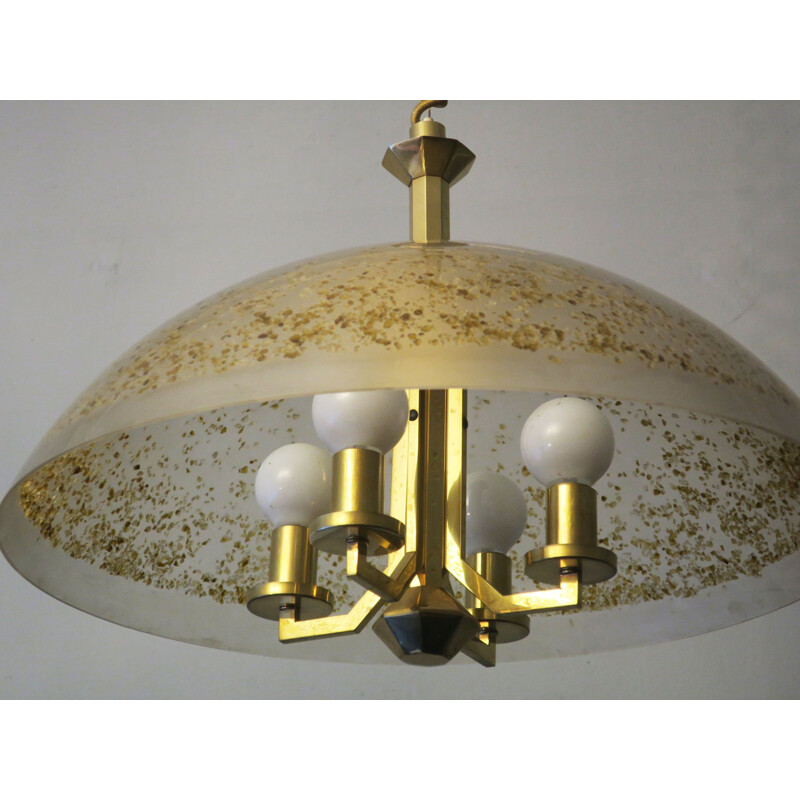 Vintage hanging Lamp in Brass 1950