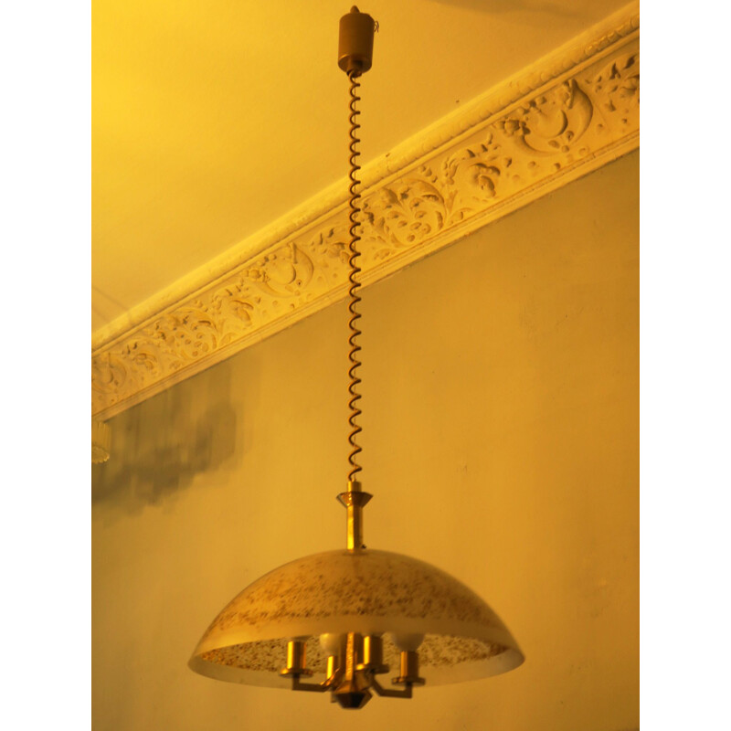 Vintage hanging Lamp in Brass 1950