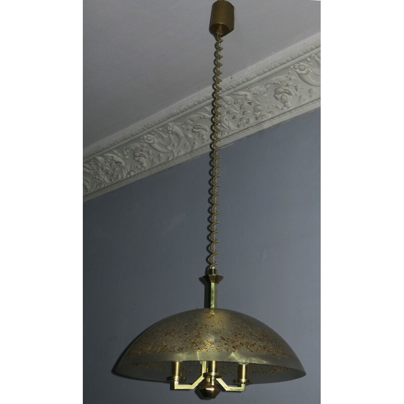 Vintage hanging Lamp in Brass 1950