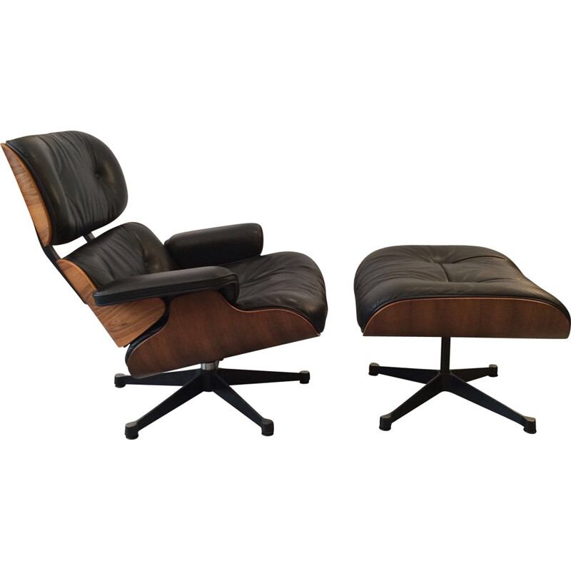 Herman Miller lounge chair and ottoman, Charles & Ray Eames - 1970s