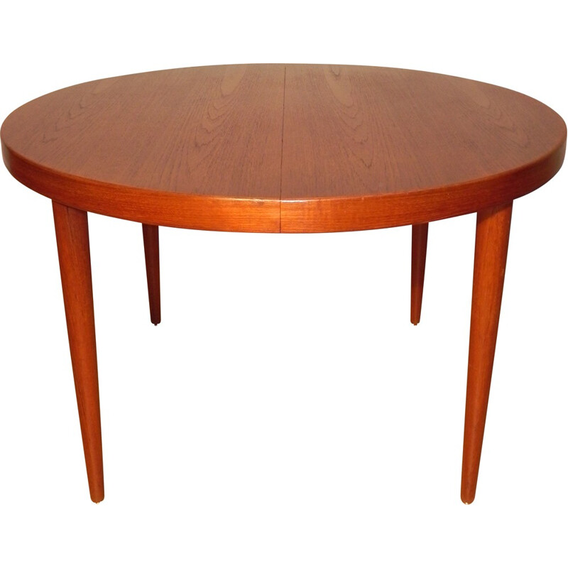 Table à repas extensible en teck, Kai KRISTIANSEN - 1960