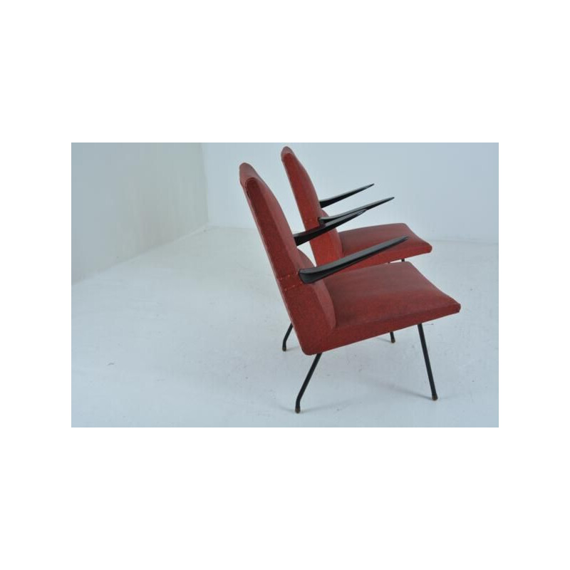 Paire de fauteuils vintage de Pierre Guariche édition Meurop, 1950