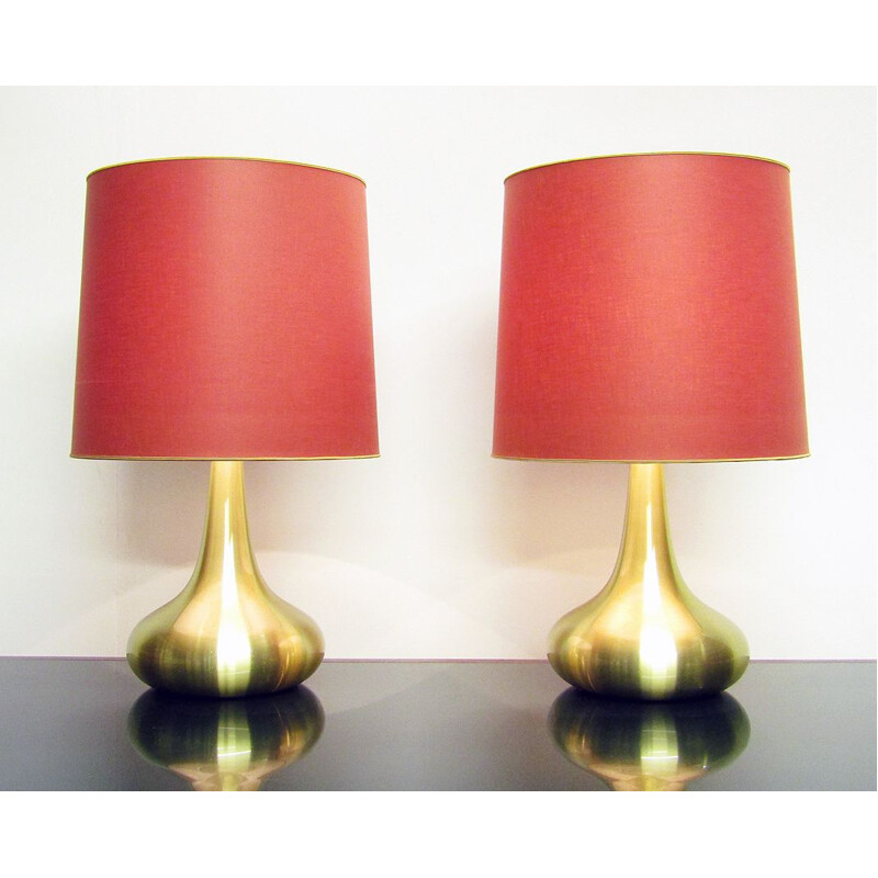 Pair of vintage "Orient" Table Lamps By Jo Hammerborg, 1970