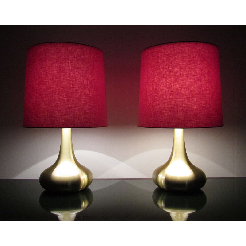 Pair of vintage "Orient" Table Lamps By Jo Hammerborg, 1970