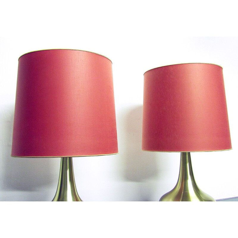 Pair of vintage "Orient" Table Lamps By Jo Hammerborg, 1970