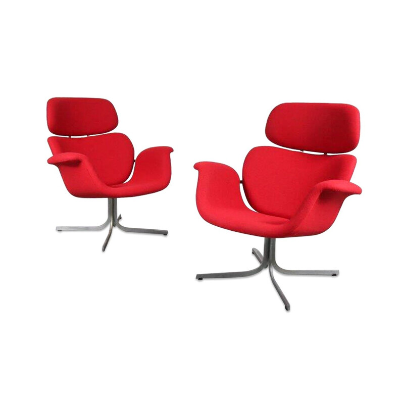 Vintage pair of  Big Tulip Lounge Chairs by Pierre Paulin for Artifort, 1950