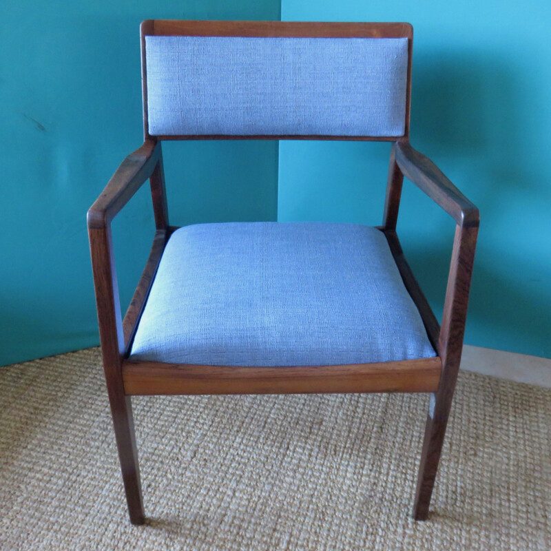 Fauteuil de bureau vintage en palissandre. Danemark, 1960