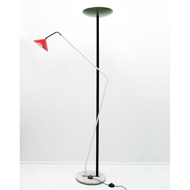 Vintage floor lamp with double floor, Italy 1950