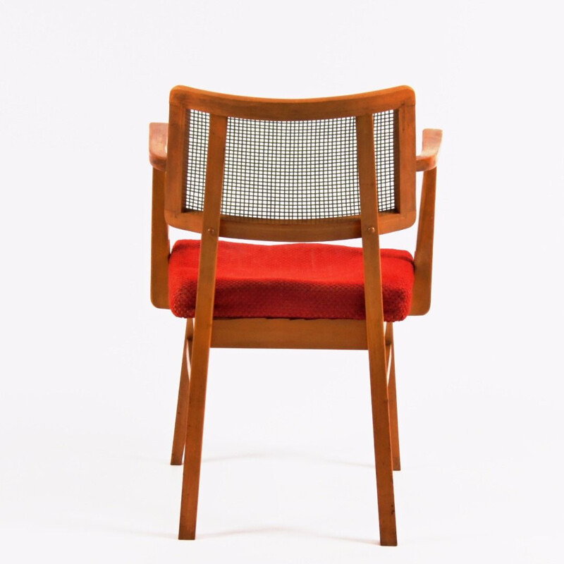 Ensemble de 4 chaises vintage, Tchécoslovaquie, 1960