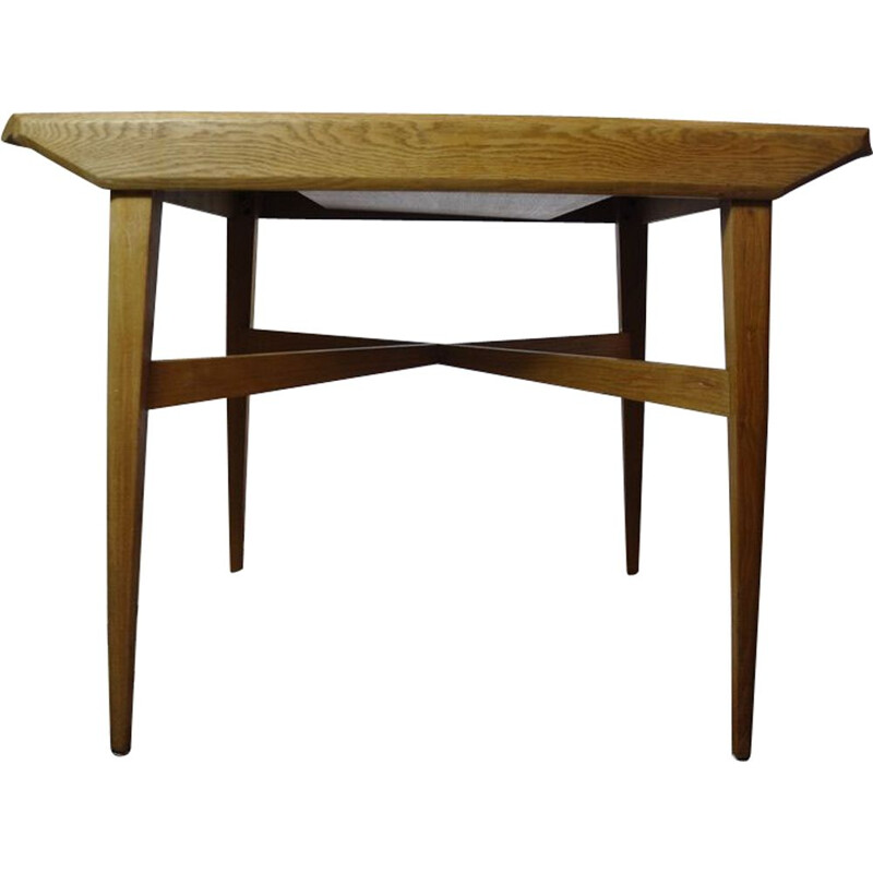 Vintage Lebus wooden extendible table, 1960s