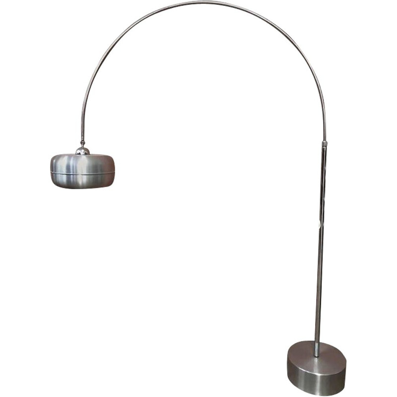 Vintage adjustable floor lamp in steel, 1970s