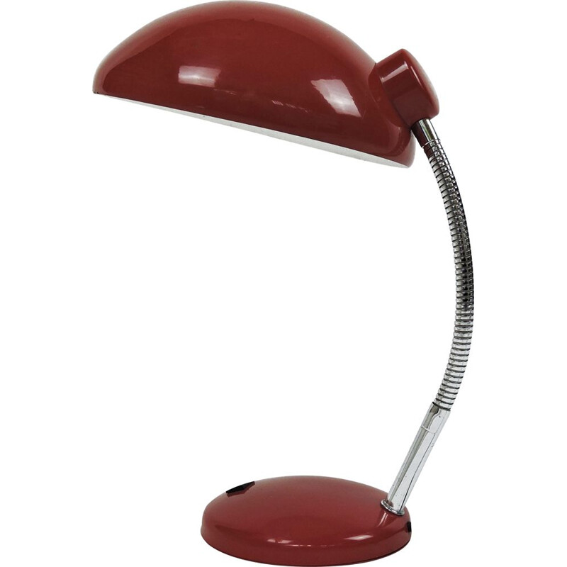 Red adjustable vintage lamp, 1950