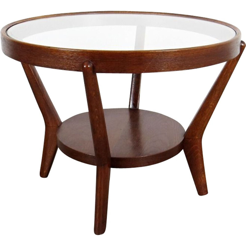 Vintage Dining table brown wood by Kozelka a Kropacek 1960