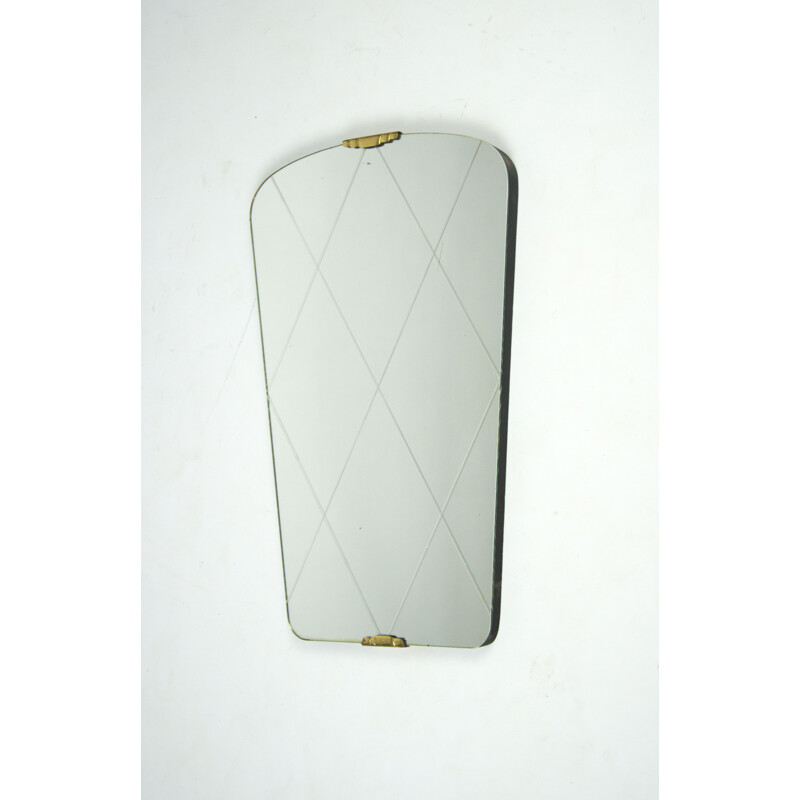 Vintage mirror with a decorative cutter, 1960s