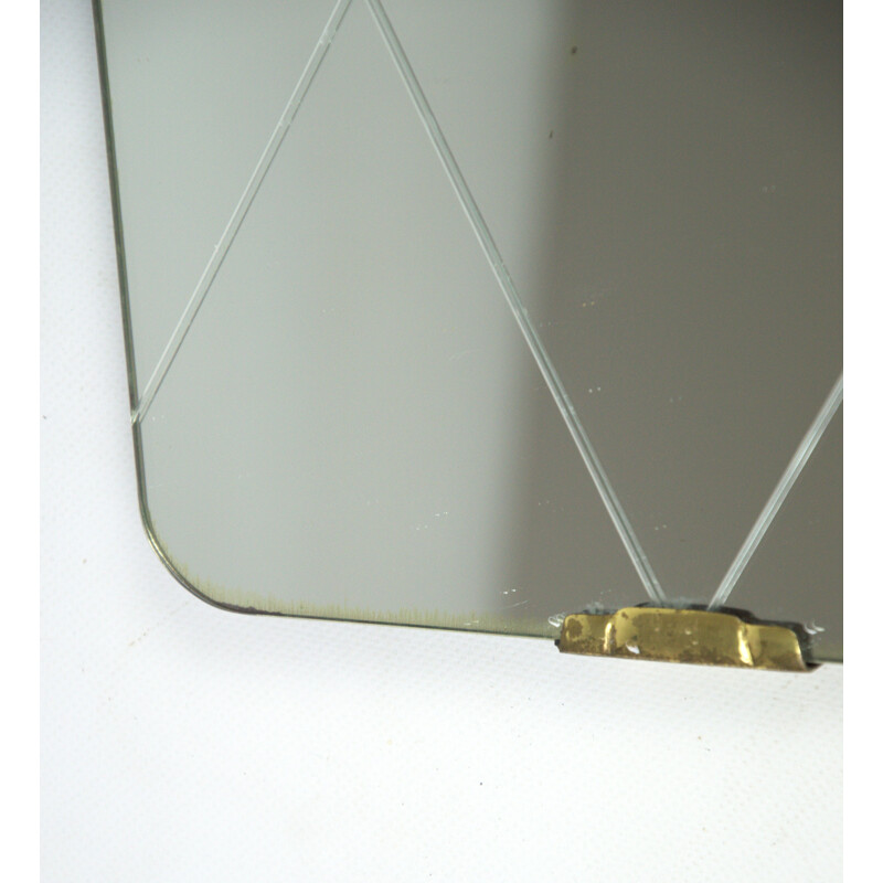 Vintage mirror with a decorative cutter, 1960s