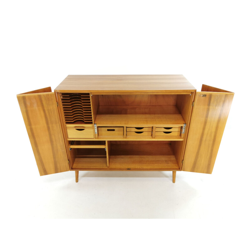 Vintage oak secretary desk, Germany, 1960s