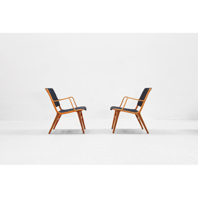 Set of 2 vintage armchairs by Peter Hvidt & Orla Mølgaard for Fritz Hansen, Denmark, 1960s