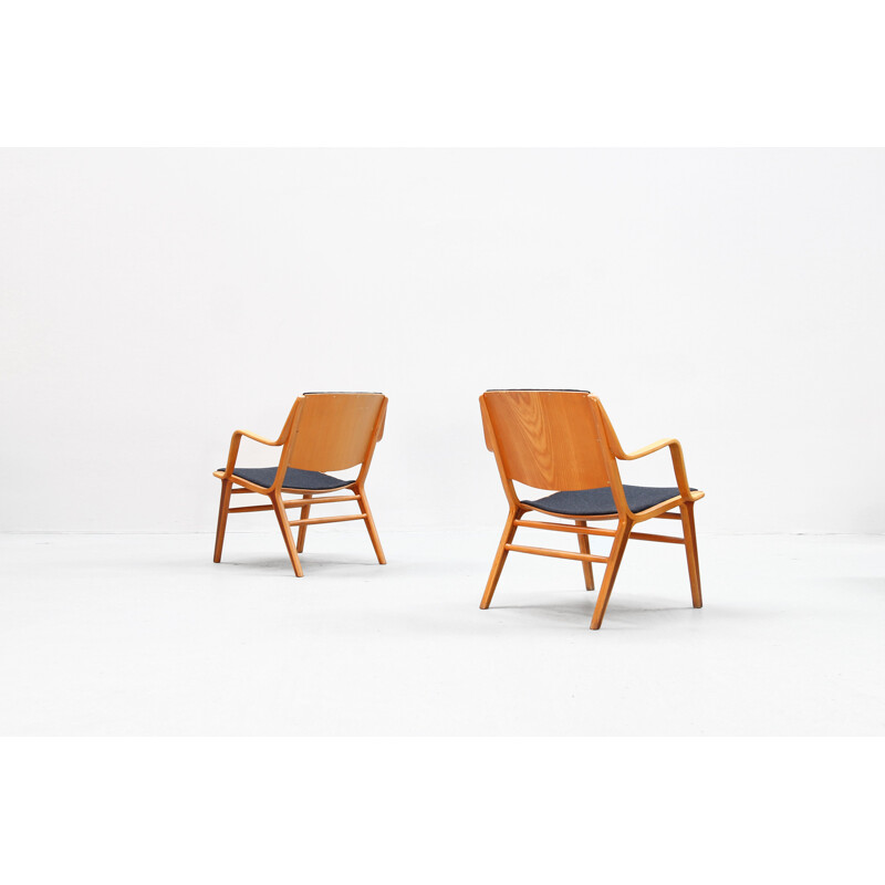 Set of 2 vintage armchairs by Peter Hvidt & Orla Mølgaard for Fritz Hansen, Denmark, 1960s