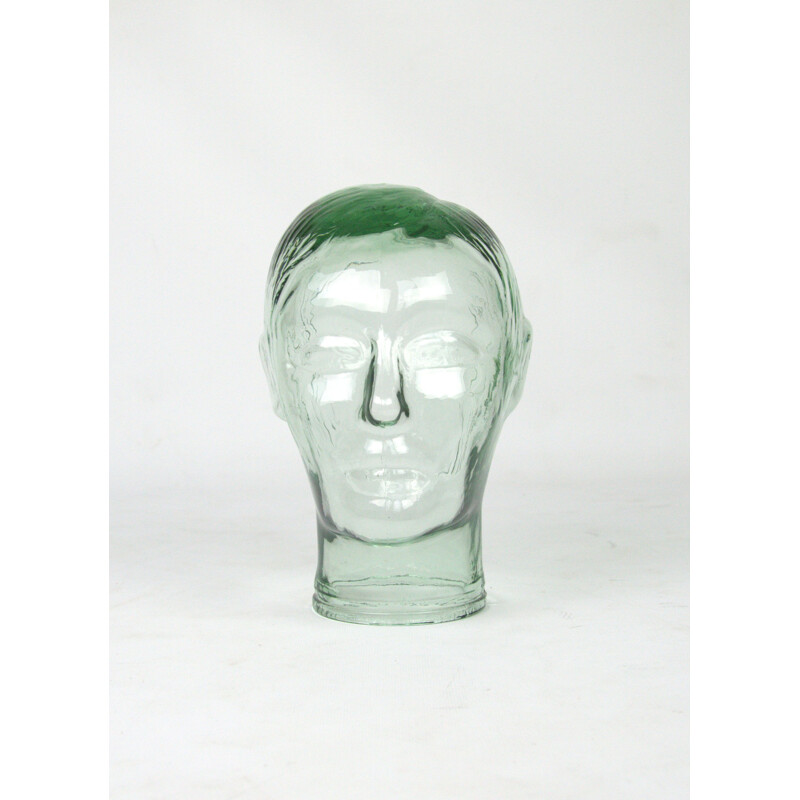 Vintage decorative glass head, Holland, 1970s