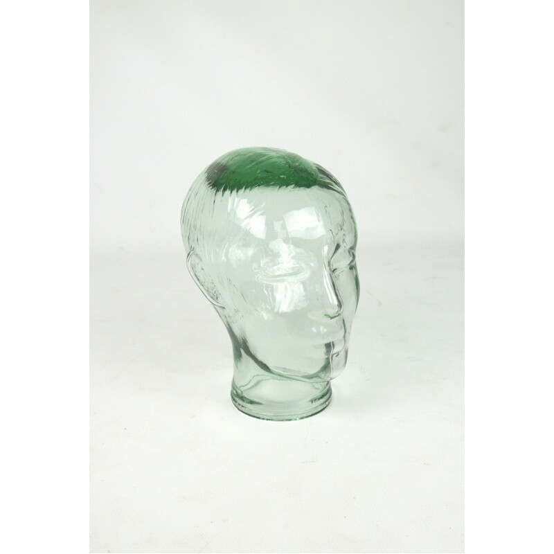 Vintage decorative glass head, Holland, 1970s
