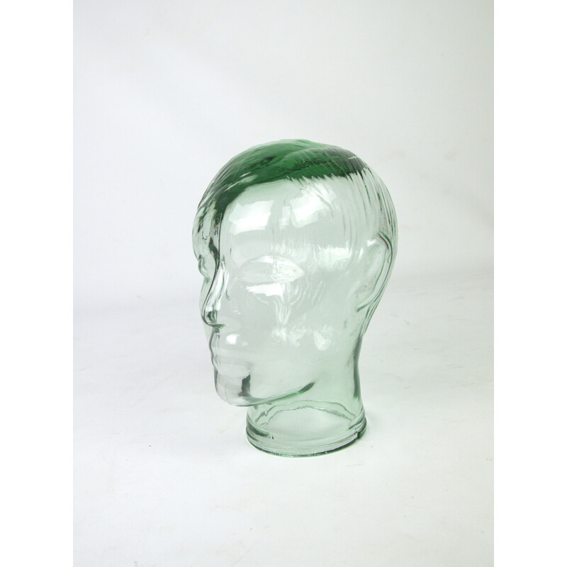 Vintage decorative glass head, Holland, 1970s