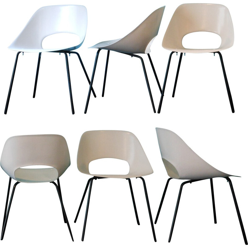 Set of 6 Tulip chairs, Pierre GUARICHE - 1950s