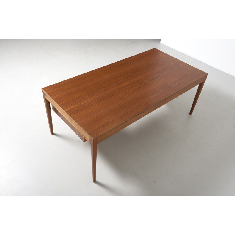 Vintage "diplomat" desk in teak for France & Son, 1950s