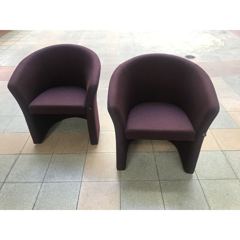 Vintage pair of Bordeaux low chairs, Harmony edition, 2010