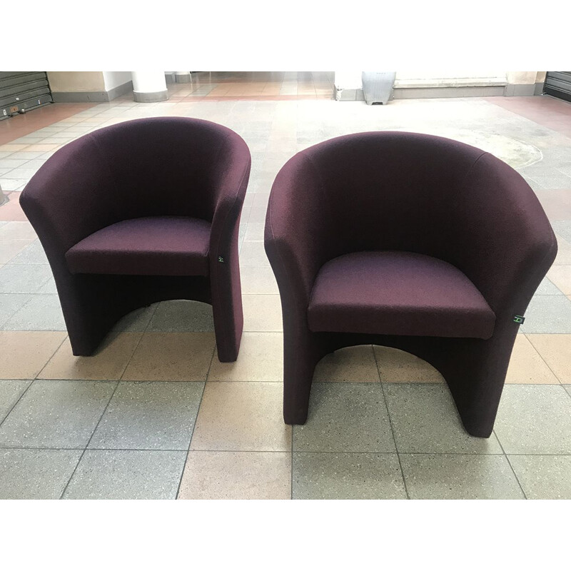 Vintage pair of Bordeaux low chairs, Harmony edition, 2010