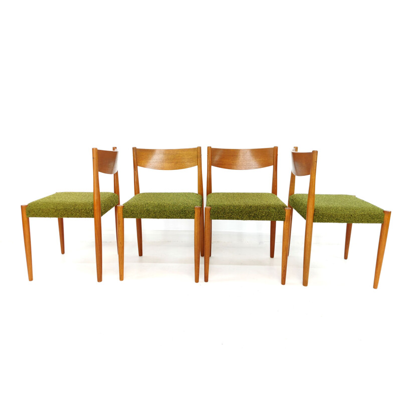 Vintage set of 4 Poul M Volther dining chairs by Frem Rojle, 1960s