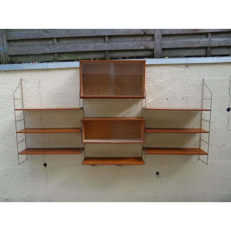 Vintage "string" bookcase, 1950s