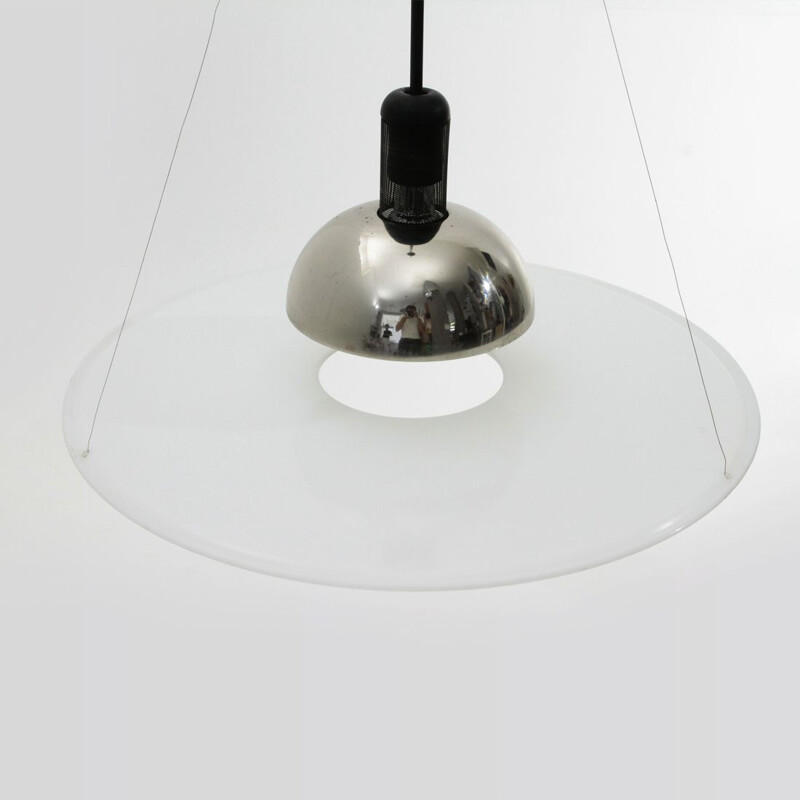 Vintage "Frisbi" hanging lamp by Achille Castiglioni for Flos, 1970s