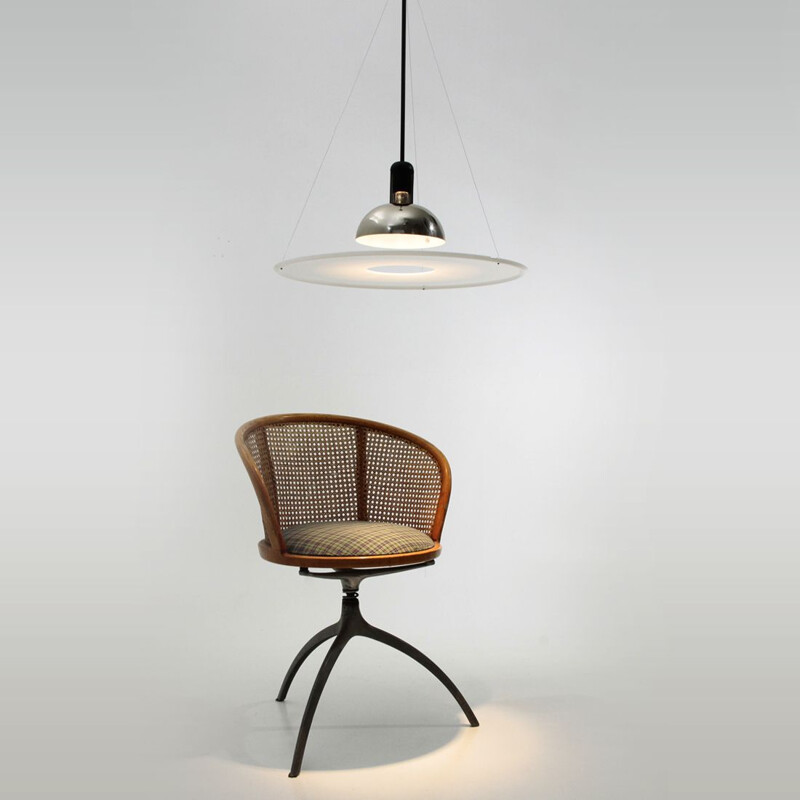 Vintage "Frisbi" hanging lamp by Achille Castiglioni for Flos, 1970s