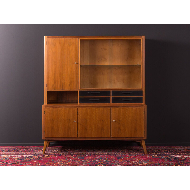 Walnut bar cabinet from the 1950s