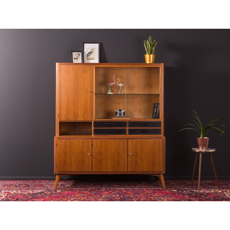 Walnut bar cabinet from the 1950s