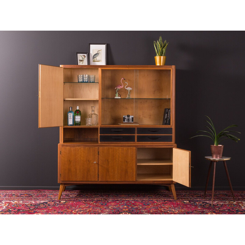 Walnut bar cabinet from the 1950s