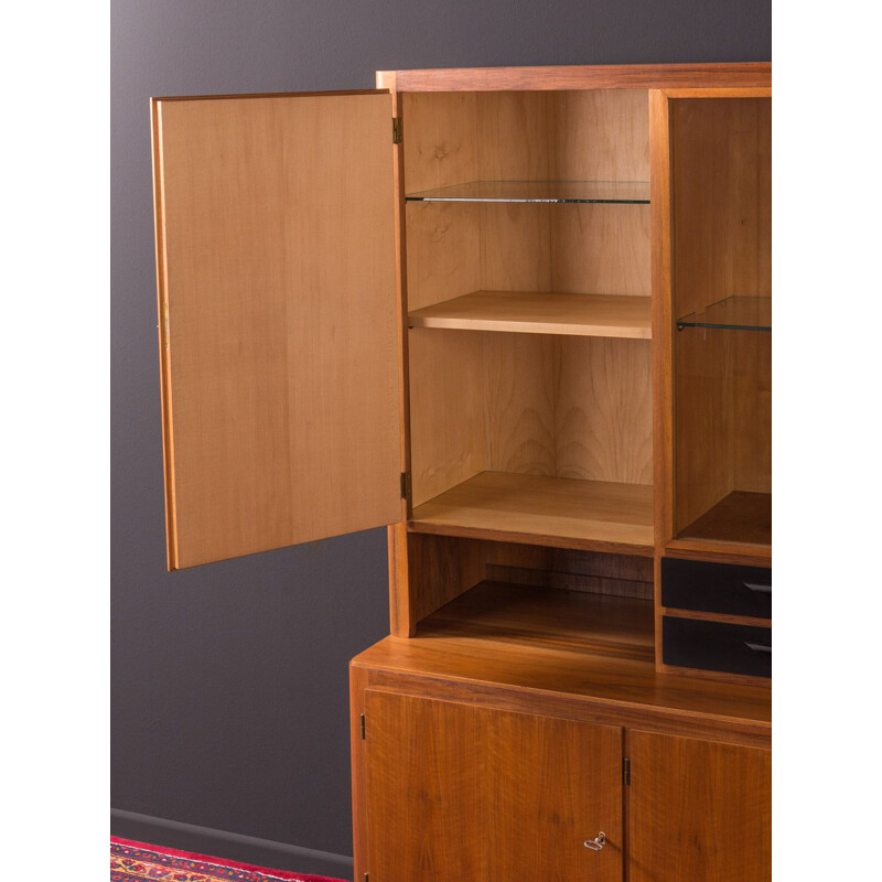 Walnut bar cabinet from the 1950s