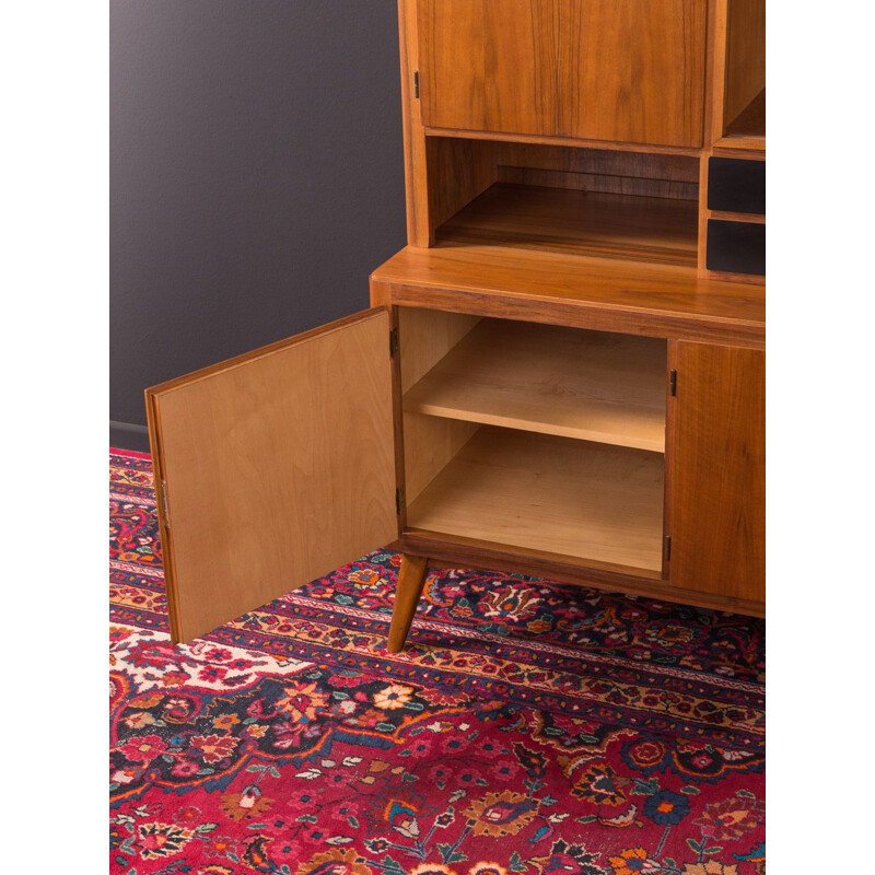 Walnut bar cabinet from the 1950s