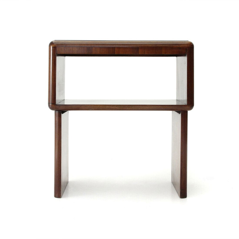 Vintage italian console with round edges, 1950