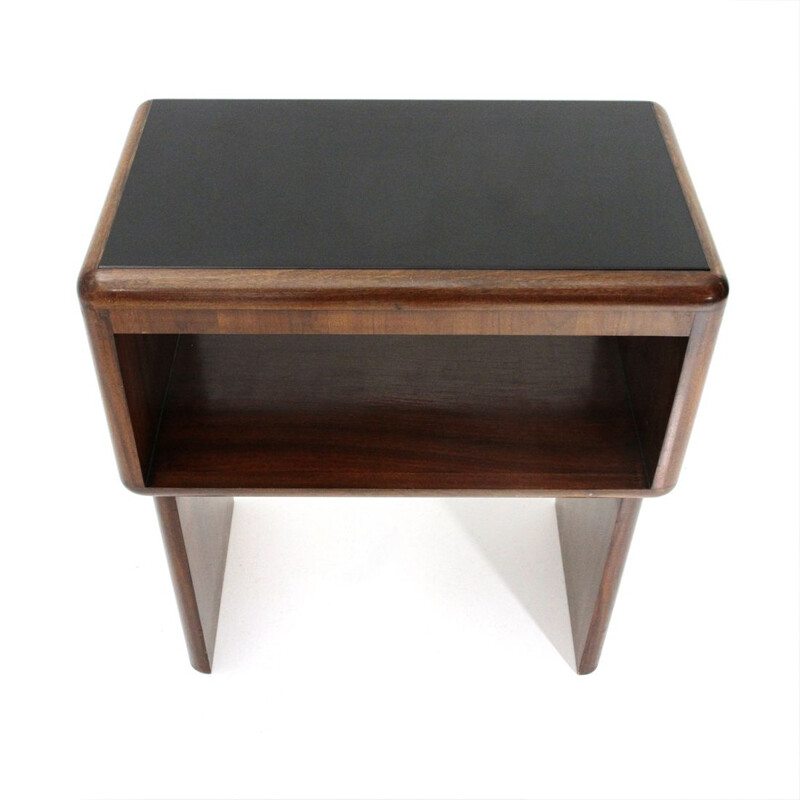 Vintage italian console with round edges, 1950