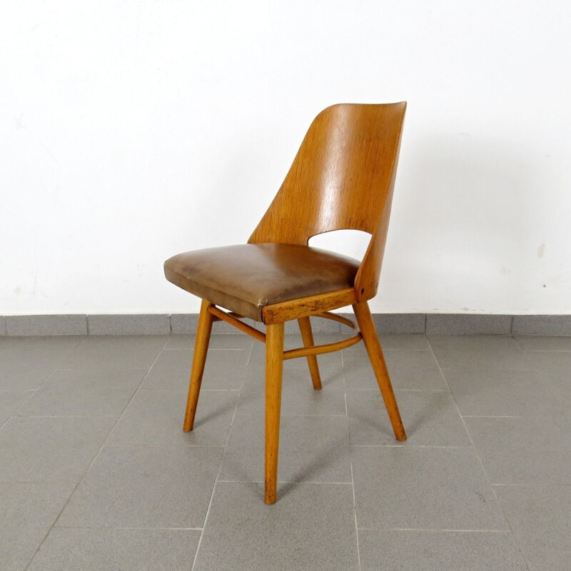 Set of 4 vintage Dining chairs by TON 1960s