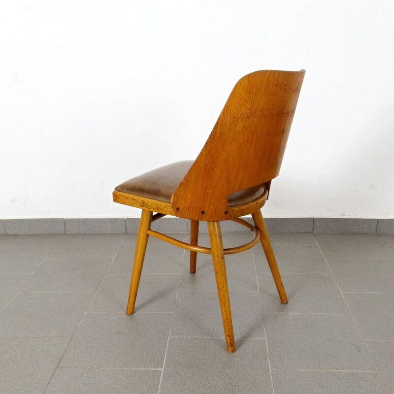 Set of 4 vintage Dining chairs by TON 1960s