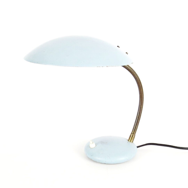 Vintage white table lamp, Czechoslovakia 1960