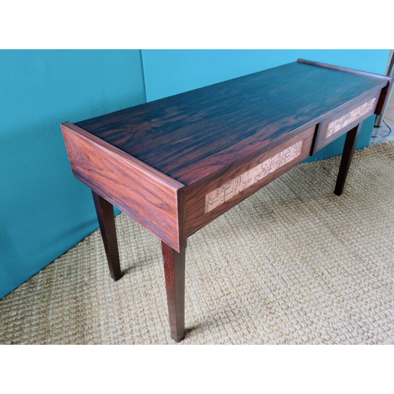 Long rosewood vintage chest of drawers, Denmark 1965