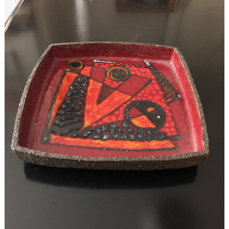 Scandinavian vintage ceramic dish, Denmark 1960