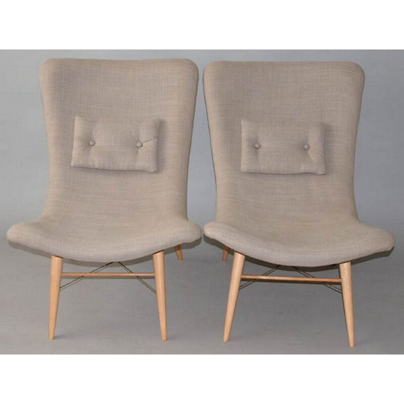 Set of 2 vintage armchairs by Miroslav Navrátil, 1959s