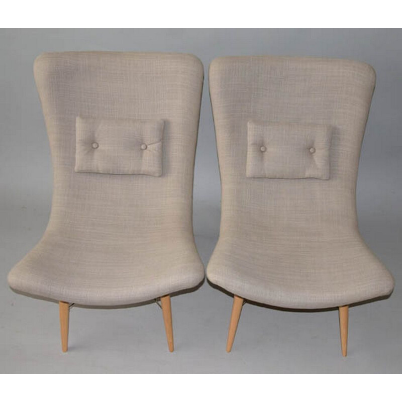 Set of 2 vintage armchairs by Miroslav Navrátil, 1959s