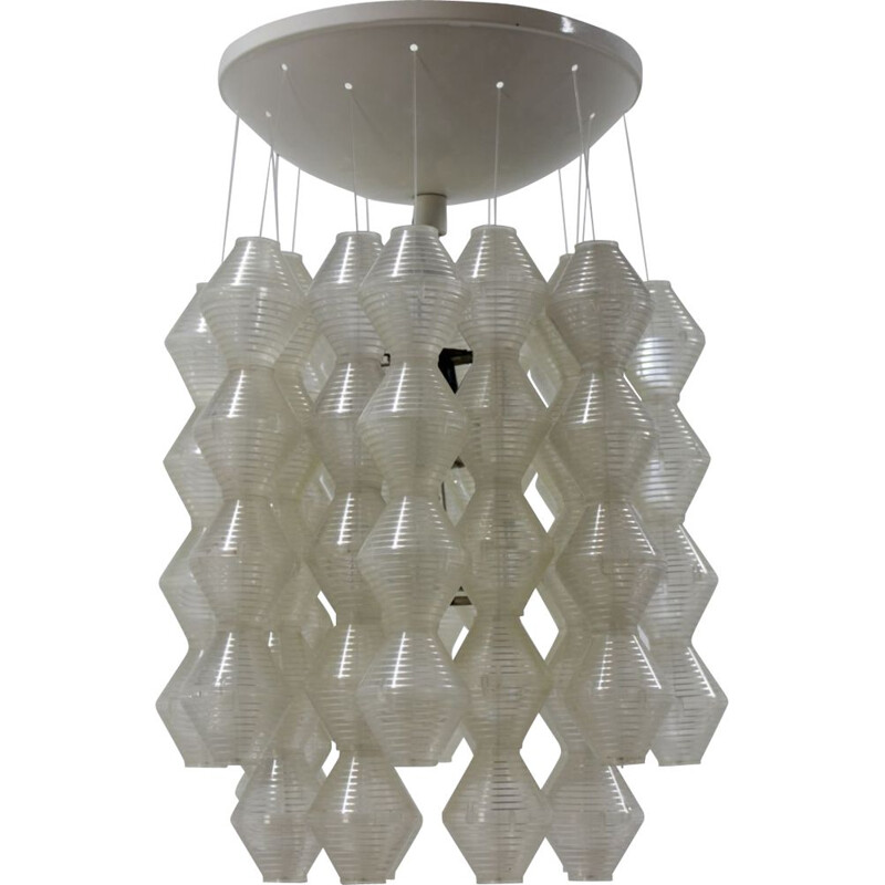 Pair vintage of  Napako pendants chandeliers, 1970