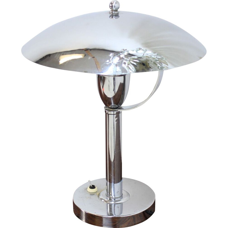 Lampe de table Bauhaus vintage en chrome , 1930
